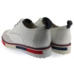 Дамски спортни обувки от естествена кожа Tara 17103 - Бяло