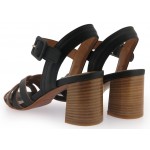 Дамски сандали от естествена кожа на среден ток Ingiliz 17101-01