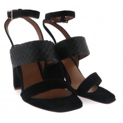 Women's high heel sandals made of genuine leather Ingiliz 17102-02
