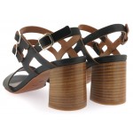Дамски сандали от естествена кожа на среден ток Ingiliz 17101-02
