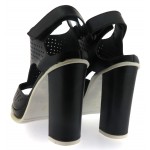 Дамски сандали от естествена кожа на висок ток Ingiliz 6244-970