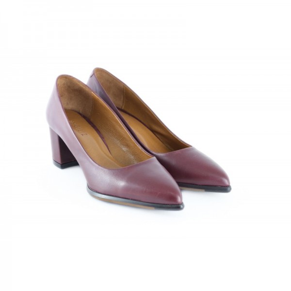 Дамски елегантни обувки Ingiliz 16201 - Винено червено 