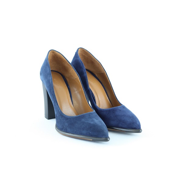 Дамски елегантни обувки от велур Ingiliz 16202-01-Тъмно синьо 
