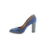 Дамски елегантни обувки от велур Ingiliz 16202-01-Тъмно синьо 