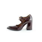 Дамски елегантни обувки от естествена кожа Ingiliz 16203-02 - Винено червено 