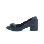 Дамски елегантни обувки от велур Tara 17316 - черни