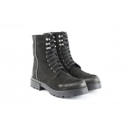 Women's black natural nubuck boots Ballezi Texas-02